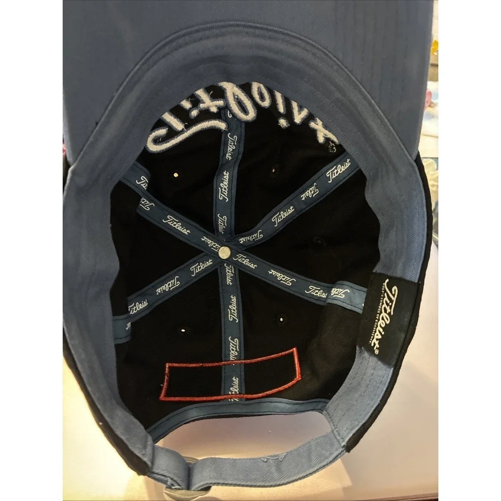 Footjoy FJ Titleist Pro V1 Black Golf Hat Adjustable Country Club Athleisure